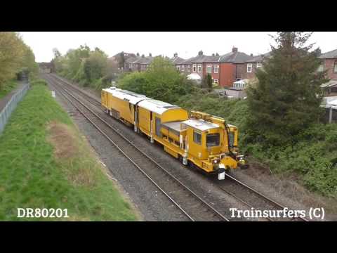 NR Stoneblower No. DR80201 on 6U21 Walsall - Guide Bridge B'Side Sidings on 27.04. 17 - HD
