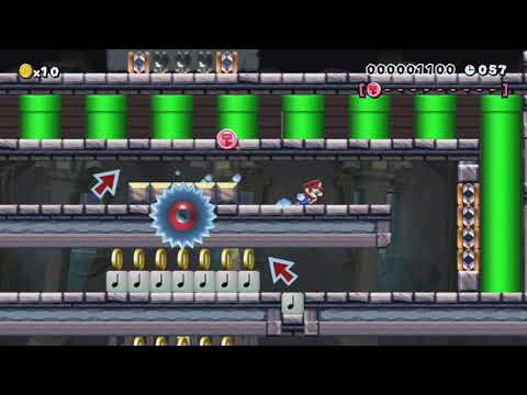少し難しいけど、きっと楽しめる60秒スピードラン by なるや - Super Mario Maker【Wii U】 No Commentary 1by