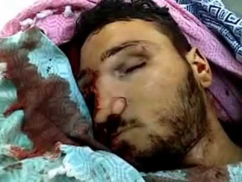 جثمان زياد العك أحد عناصر كتيبة رجال الساحل التابع للواء احباب الله في ريف اللاذقية