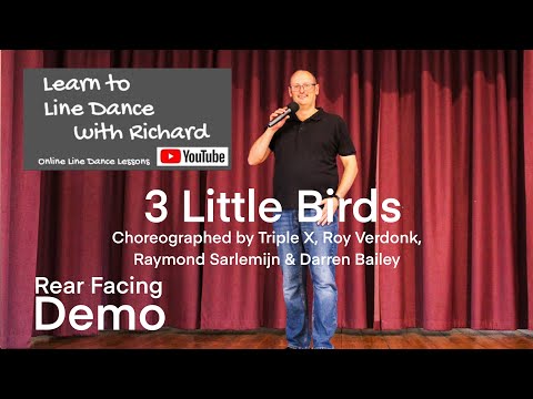 FREESTYLE / REAR FACING DEMO ABSOLUTE BEGINNER LINE DANCE - 3 Little Birds