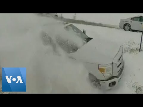 Dramatic Video Shows Truck Crashing Off-Road Near Trooper in Iowa