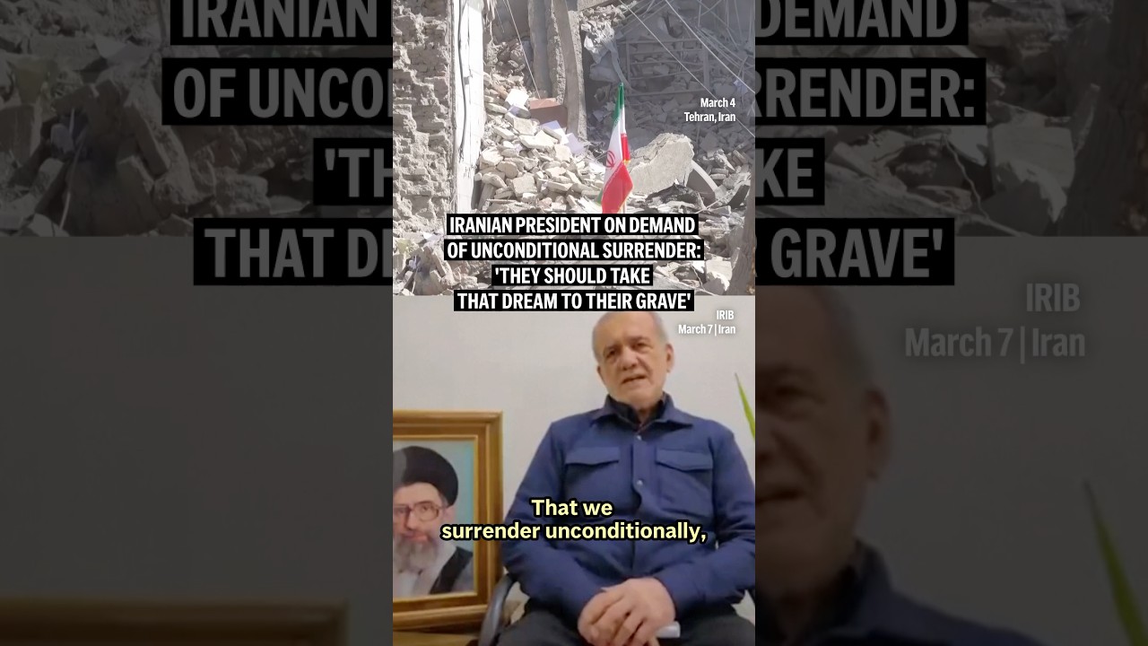 Video | Iranian president on demand of unconditional surrender: 'They should take that dream to their grave'