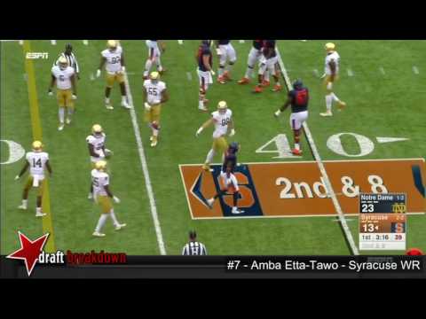 Amba Etta-Tawo (Syracuse WR) vs Notre Dame 2016