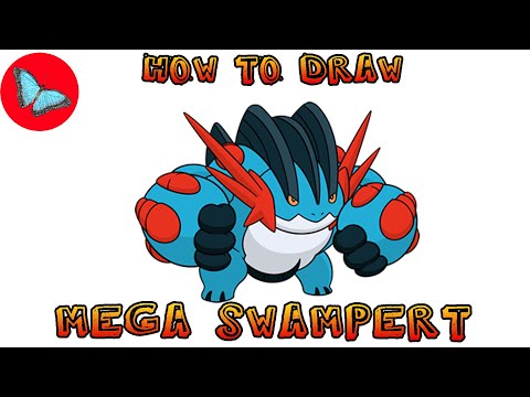 How To Draw Mega Swampert Pokemon | Drawing Animals