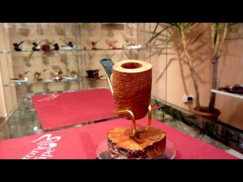 Pipa radica poker sabbiata fatta a mano - www.paronellipipe.it