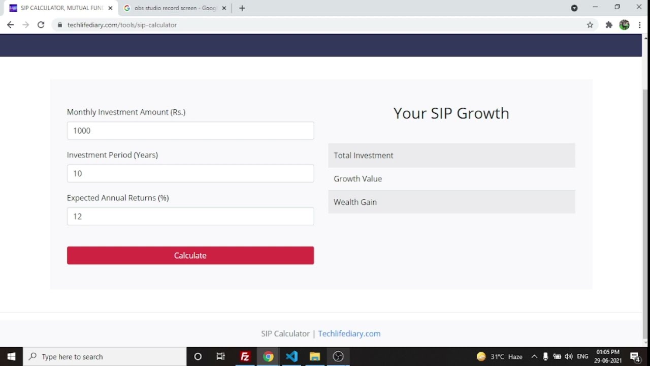 How to create SIP-CALCULATOR with PHP and JAVASCRIPT