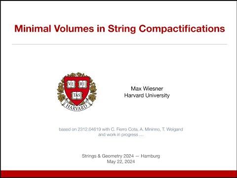 Max Wiesner - Minimal Volumes in String Compactifications