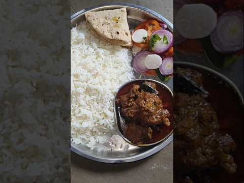 Chawal mutton curry thali #you tube #shorts #video #soni kitchen 650