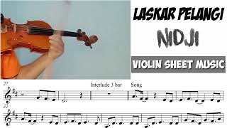 Download lagu Laskar Pelangi - Nidji || Violin Sheet Music mp3