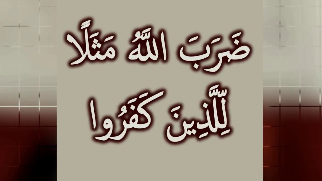 ض ر ب الل ه م ث ل ا ل ل ذ