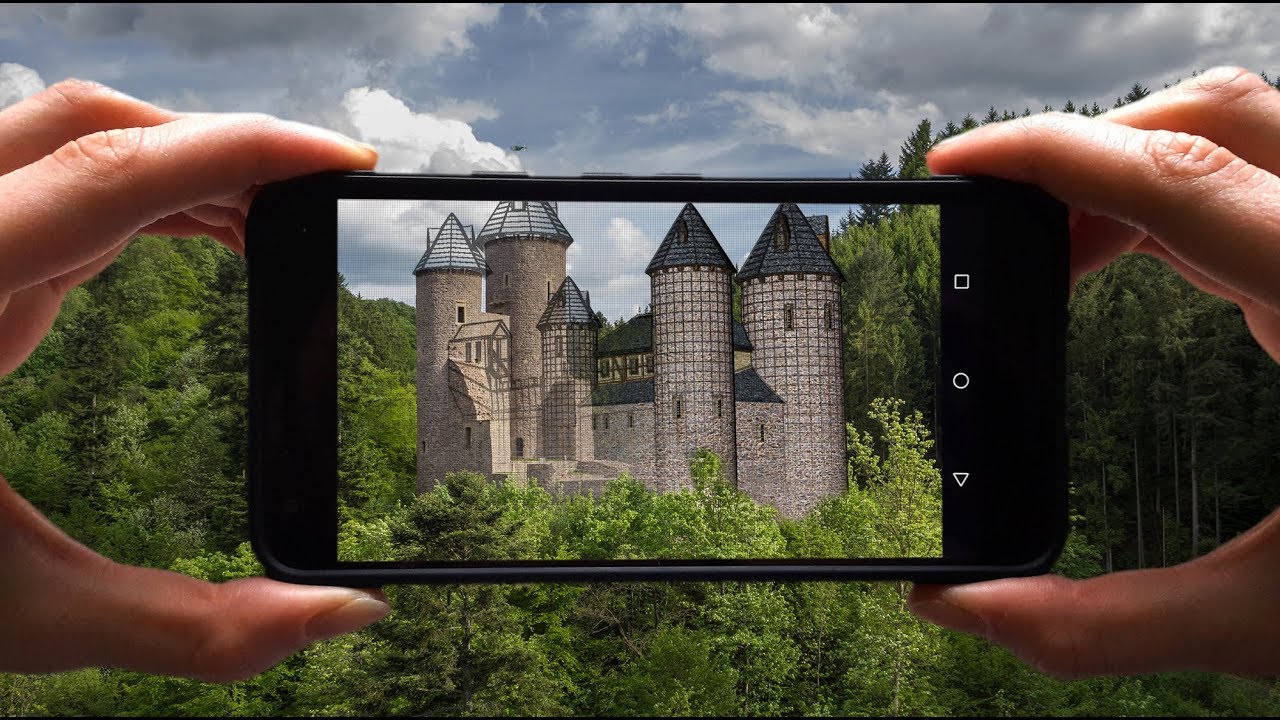 Digital Reconstruction of a Castle Ruin using Augmented-Reality
