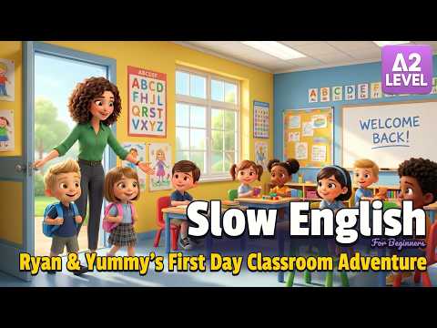 First Day at School | Classroom Conversation | Easy English Listening Story (A1 Level)