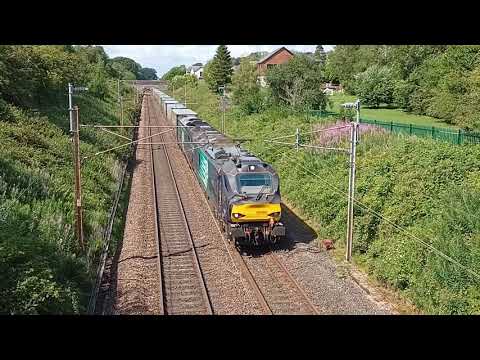 88005 with 68016 dit 4m27 Mossend Yard - Daventry modal, 26th June 2023