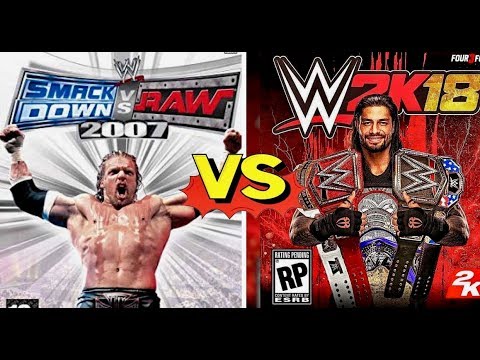 WWE Smackdown VS Raw 2007 Finishers VS WWE 2K18 Finishers Comparison👏😍WHO IS THE BEST👏😍