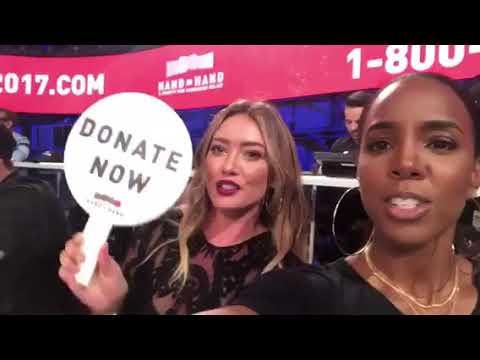Kelly Rowland & Hilary Duff - Hand in Hand 2017 Hurricane Irma & Harvey Relief Benefit (Back Stage)