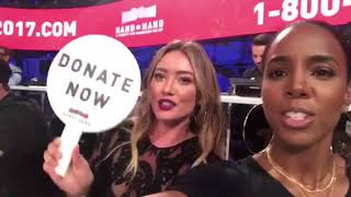 Kelly Rowland & Hilary Duff - Hand in Hand 2017 Hurricane Irma & Harvey Relief Benefit (Back Stage)