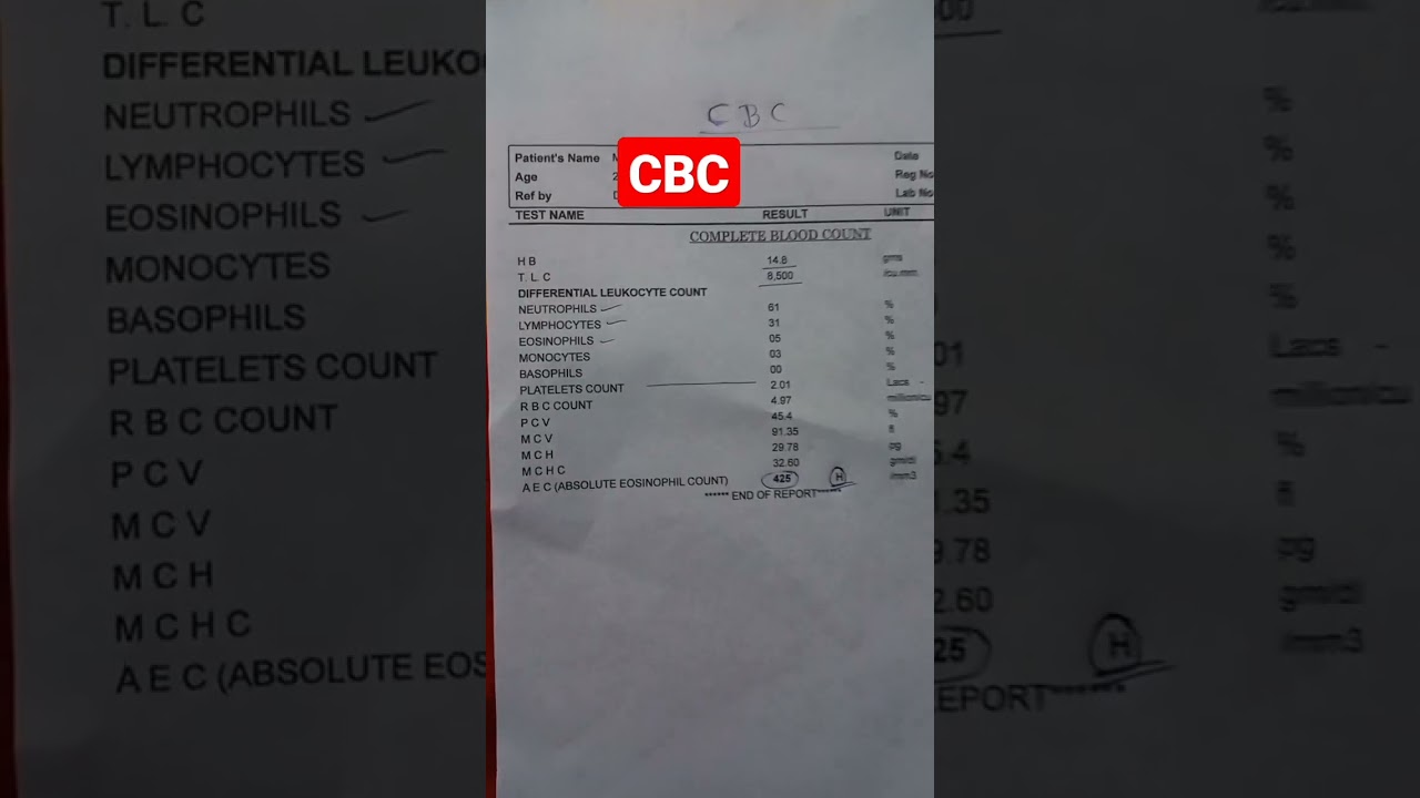 What is the normal blood test report? Tipseri