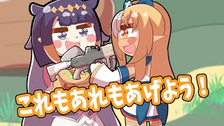 【手描き】イナ？に貢ぐフレア【不知火フレア/Koseki Bijou/hololive/切り抜き】