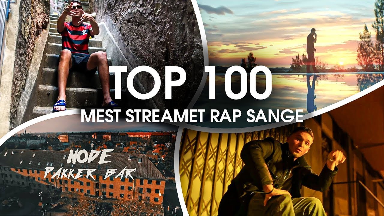 top 100 mest populære rap sange i Danmark 2025