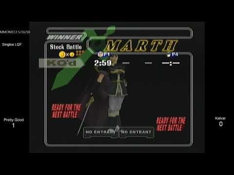 MMOM153 SSBM - Pretty Good (Ice Climbers) vs. Kalvar (Marth) - Melee LQF