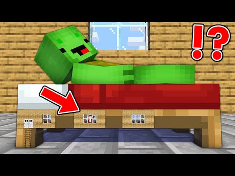 Built a House inside BED in Minecraft