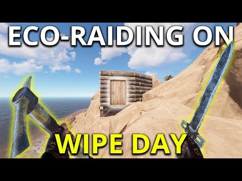 SWORD ECO RAIDING ON WIPE DAY - Rust Solo Survival Gameplay