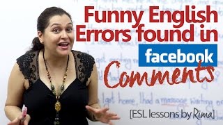 Funny English errors found in Facebook comments - English lesson by Rima (Learn English for free)