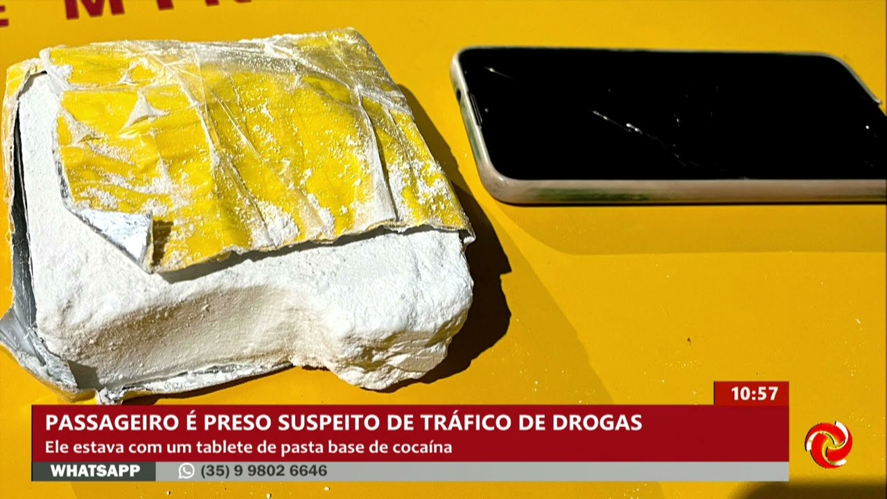 Passageiro é preso com droga em ônibus em São Sebastião do Paraíso