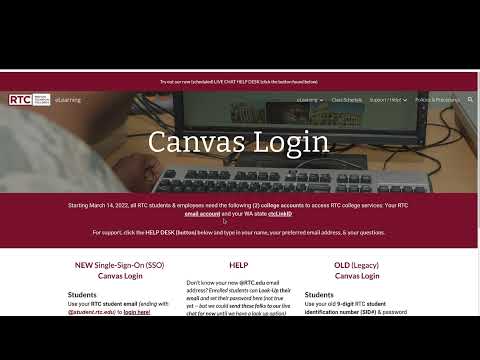 Rtc New Canvas Login Using Rtc Email Credentials
