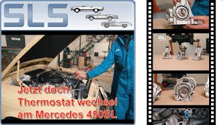Termostat w 450SL — objaw długiego nagrzewania i pułapka przy spuszczaniu płynu
