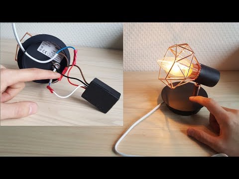 How to install a $2 Touch dimmer in your own lamp - Very easy (3 way control sensor LED switch)