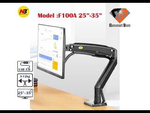 NB North Bayou New F100A Full Motion Ergonomic Monitor Arm Adjustable