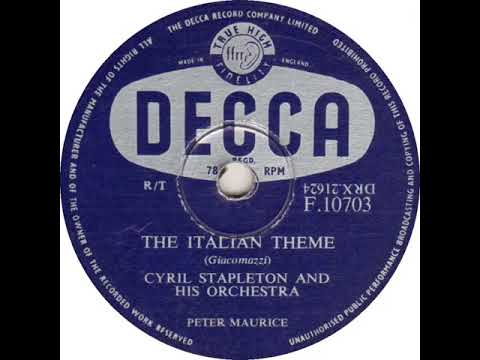 UK New Entry 1956 (52) Cyril Stapleton & His Orchestra - The Italian Theme