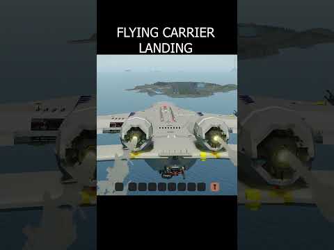 Stormworks Flying Carrier Landing  #stormworks #flyingaircraftcarrier #cl1201
