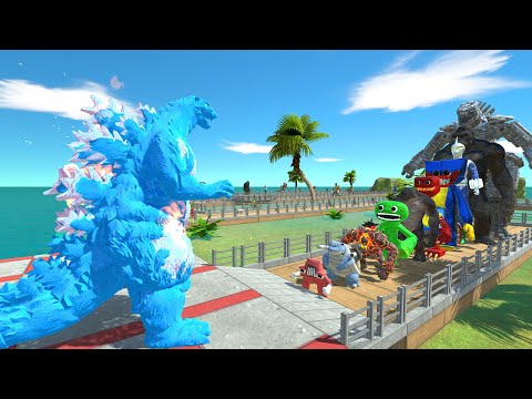 Godzilla Burning Blue vs Mechagodzilla OASIS DEATH RUN - Animal Revolt Battle Simulator