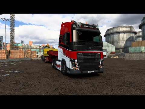 ETS 2 MOD  (1.44) Volvo FH16 600 Long Arm Excavator Delivery From Rotterdam to Felixstowe