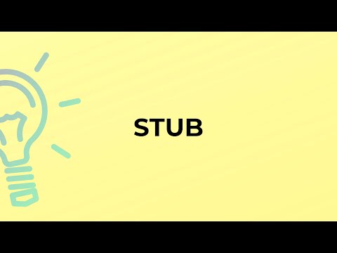 What is the meaning of the word STUB?