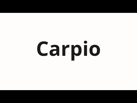 How to pronounce Carpio