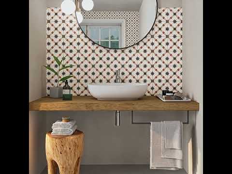 Carrelage sol effet carreaux de ciment Taco Vintage grace beige 16,5x16,5 cm