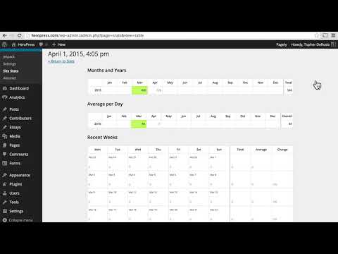 Jetpack Statistics Lesson 3 The Jetpack Dashboard