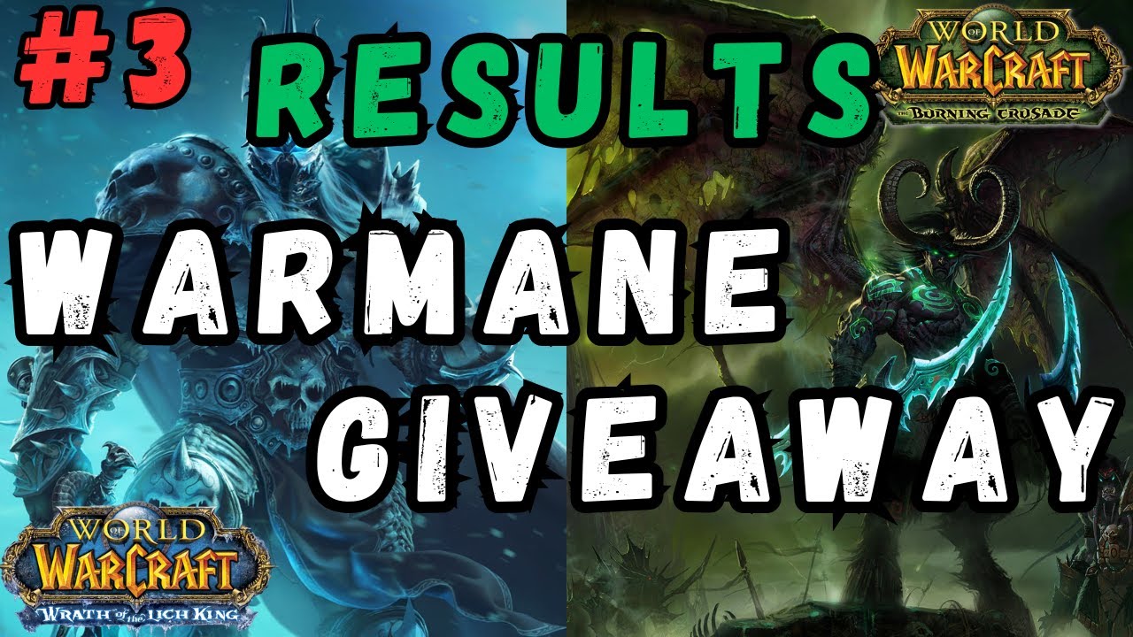 Warmane Giveaway Results | Icecrown (100k GOLD) | Onyxia (1k GOLD)  #warmane #icecrown #onyxia