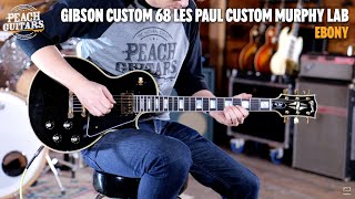 Video thumbnail for No Talking...Just Tones | Gibson Custom 68 Les Paul Custom Ebony Murphy Lab Lightly Aged by Peach Guitars
