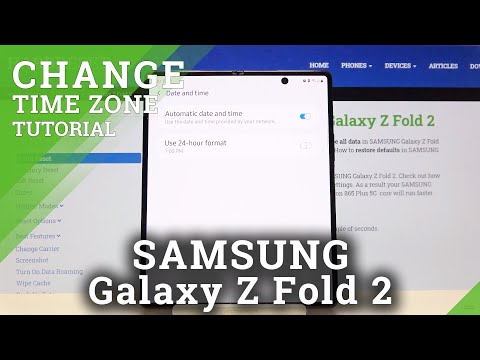Clock Format on SAMSUNG Galaxy Z Fold 2 – Change Time Zone