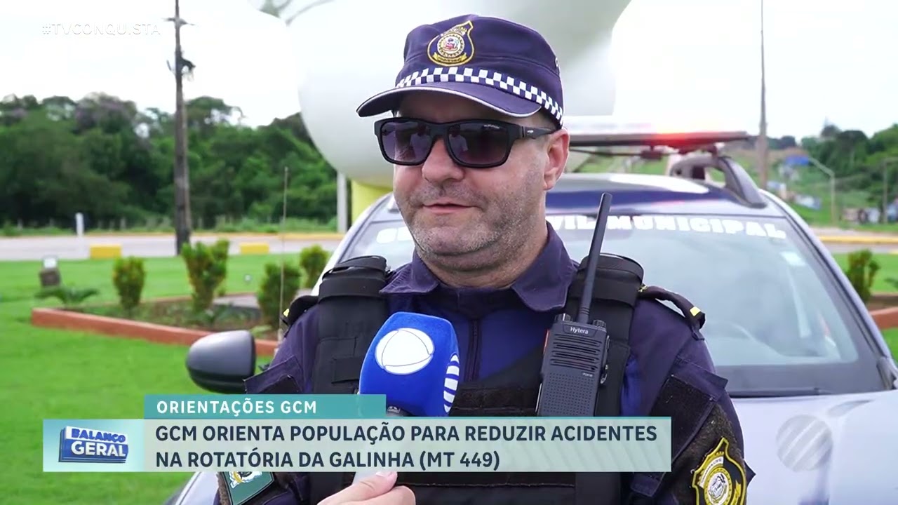 GCM intensifica ações na Rotatória da Galinha para evitar acidentes na MT-449