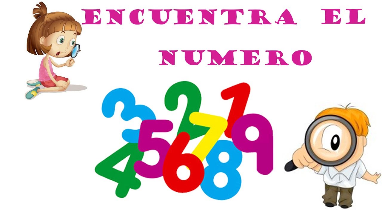 Encuentra el numero - Actividad de matemáticas para reconocer los números para infantil, primaria