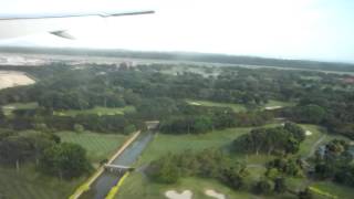 Landing on Airport Changi Singapore with KLM