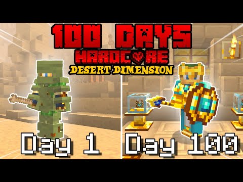 WaterishPuppy - I Survived 100 Days In a DESERT DIMENSION on HARDCORE Minecraft