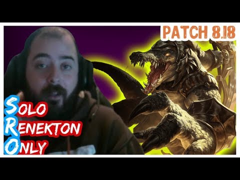 SoloRenektonOnly | RENEKTON vs DARIUS | RENEKTON Top | FULL Gameplay | Patch 8.18