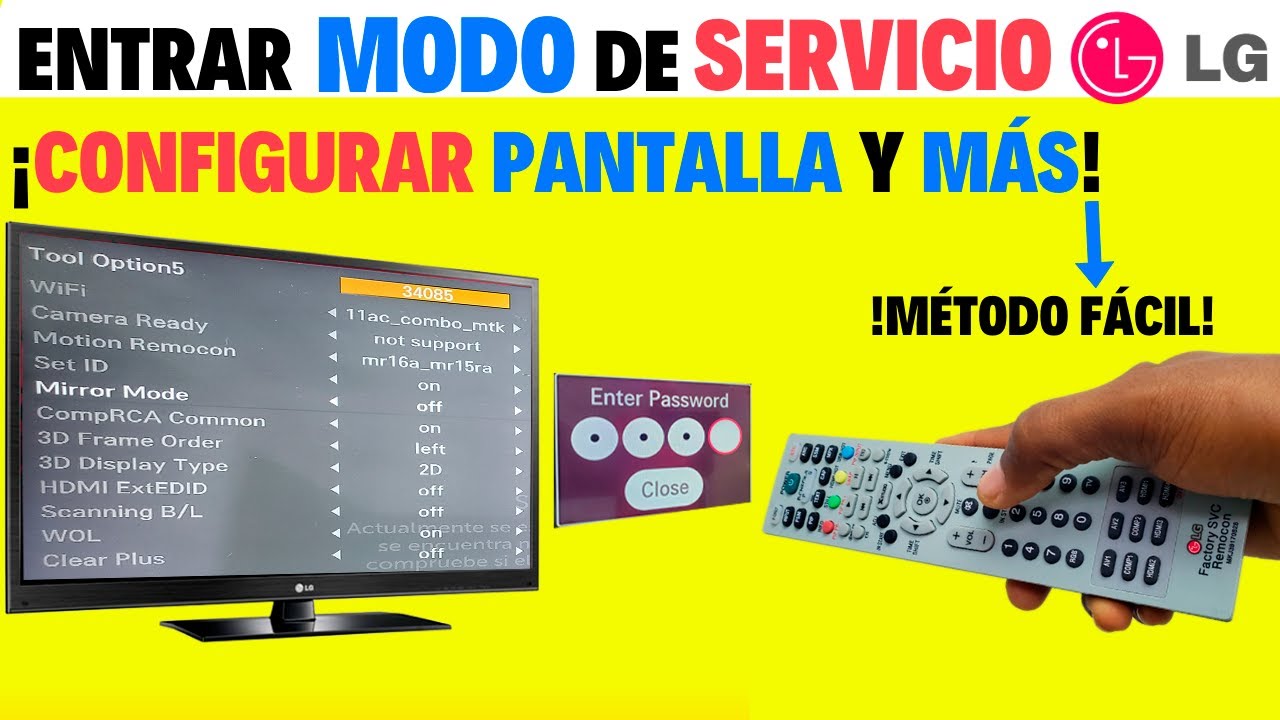 Modo de servicio LG Cómo acceder a configuraciones ocultas y opciones avanzadas