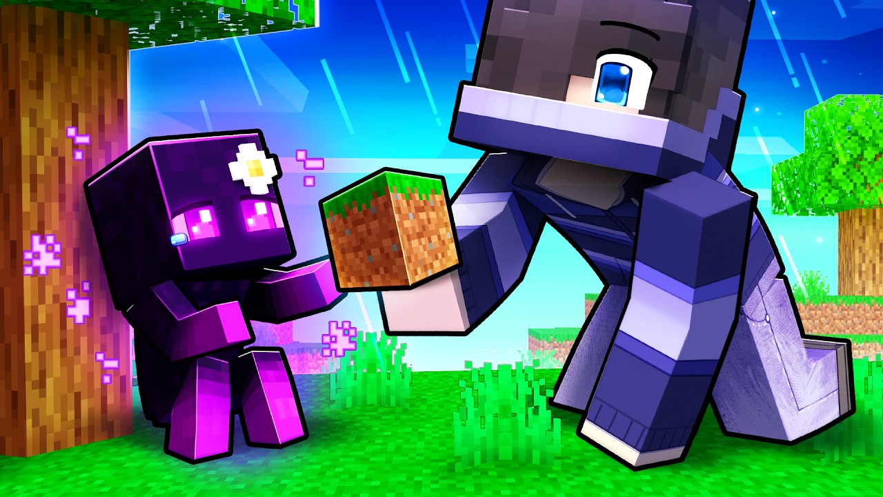 We ADOPTED a SAD ENDERMAN in Minecraft!